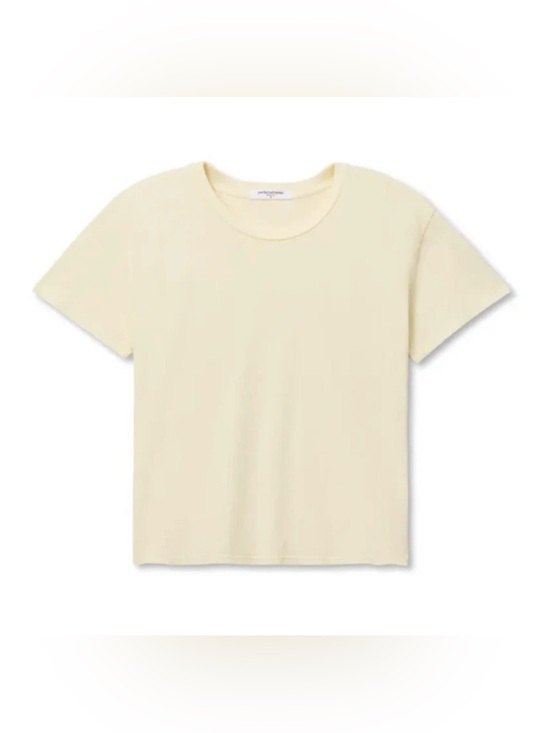 perfectwhitetee Tops - perfectwhitetee light yellow harley cotton boxy crewneck tee XS